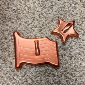 Copper Flag and Star Home Accent Set cookie cutters